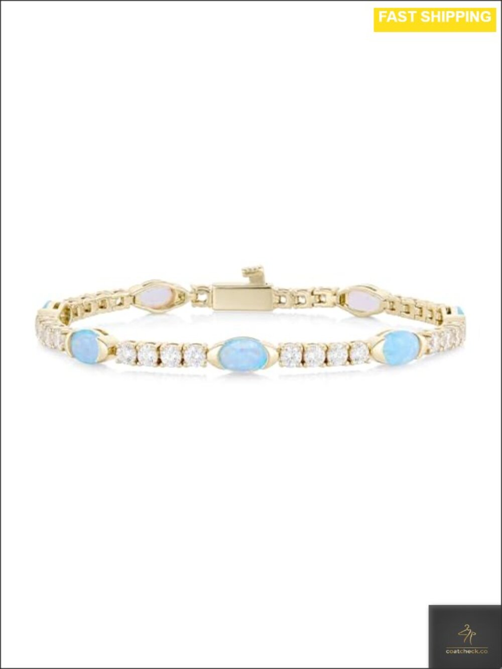 14K Gold Plated Bezel Set Oval Tennis Bracelet for Women